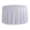 Atlas Commercial Products 108" Round Polyester Tablecloth, White PY-108R-01 - alternate 2